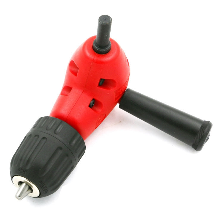 Adjustable Switching Head Right Angle Drill Gripping with Triangular Handle, Circular Handle and Hex Shank, Circular Handle and Hex Shank