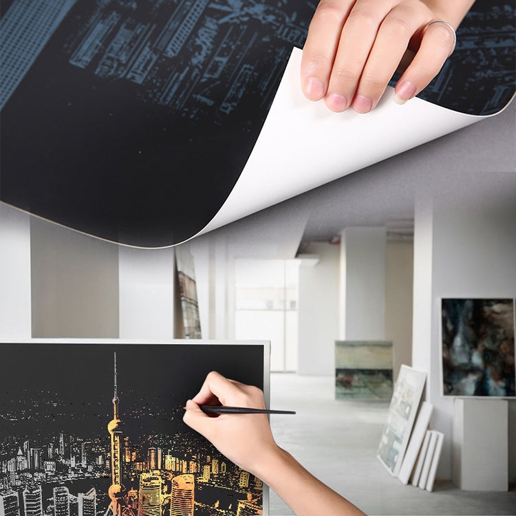 Bright City DIY Drawing Picture Wall Painting Scratch Card Golden Night View Paint Arts Paper Hand Painted Home Decoration Creative Handmade Gifts, Size:41*28.7cm, Dubai, Panorama London, Panorama Paris