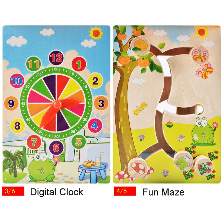 Multi-functional Wooden Gaming Treasure Box Toy, Multi-functional