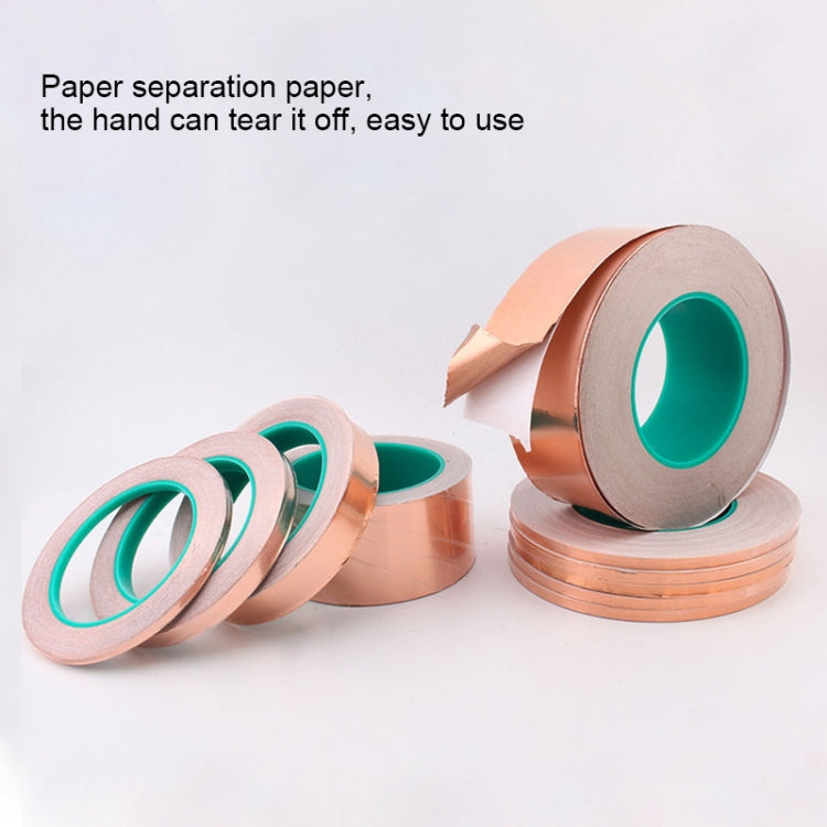 Pure Copper Double-sided Conductive Copper Foil Tape Signal Masking Tape, Size: 20m x 10mm, Size: 20m x 10mm