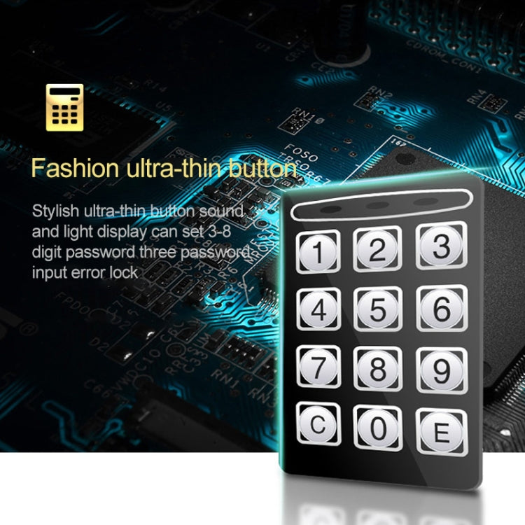 17E Home Mini Electronic Security Lock Box Wall Cabinet Safety Box without Coin-operated Function(White)
