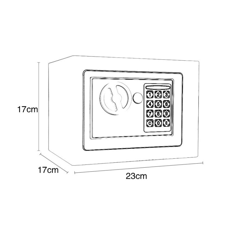 17E Home Mini Electronic Security Lock Box Wall Cabinet Safety Box with Coin-operated Function(Bronze)