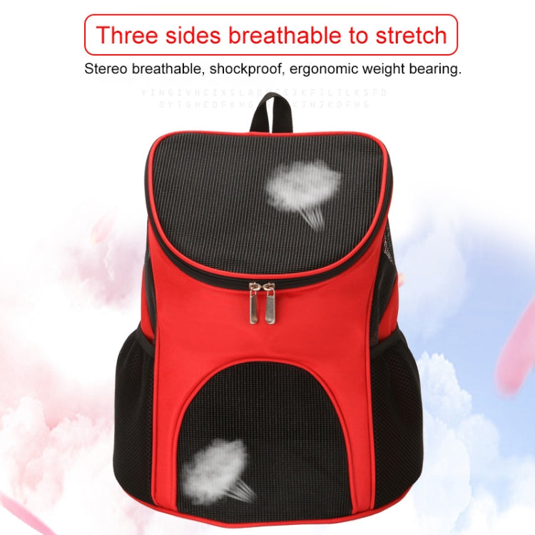 Portable Folding Nylon Breathable Pet Carrier Backpack, Size: 33 x 30 x 24cm, Size: 33 x 30 x 24cm Blue, Size: 33 x 30 x 24cm Red, Size: 33 x 30 x 24cm Black, Size: 33 x 30 x 24cm Coffee