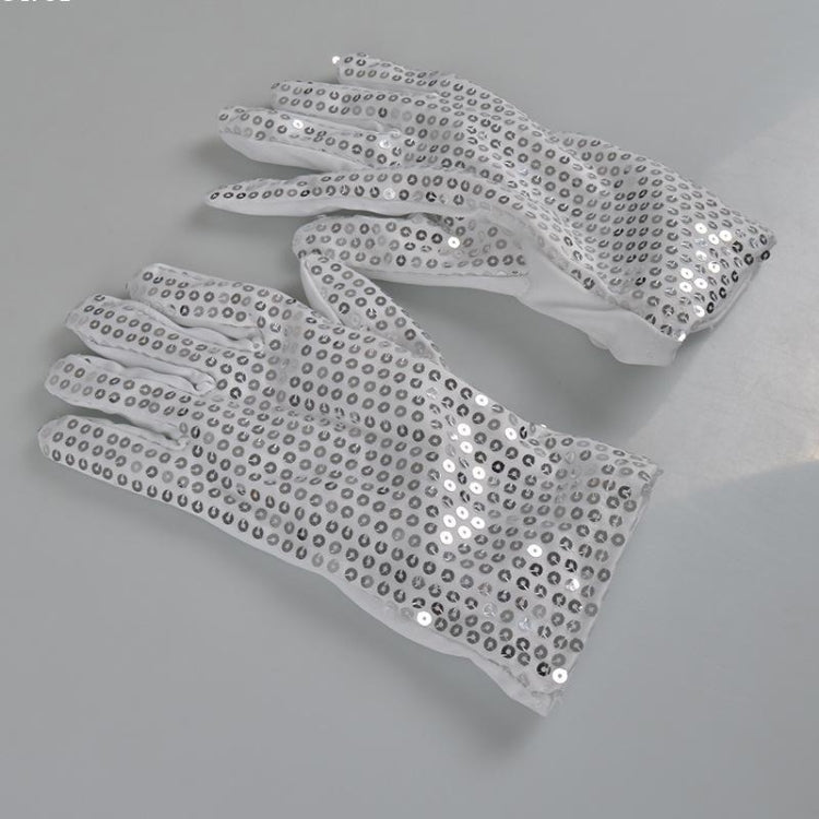 1 Pair Sequins Glowing Gloves LED Flash Gloves Dance and Party Supplies Halloween, Christmas and Other Festival Supplies, Sequins Glowing Gloves