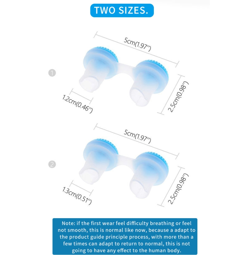 2 PCS 2 in 1 ABS Silicone Anti Snoring Air Purifier