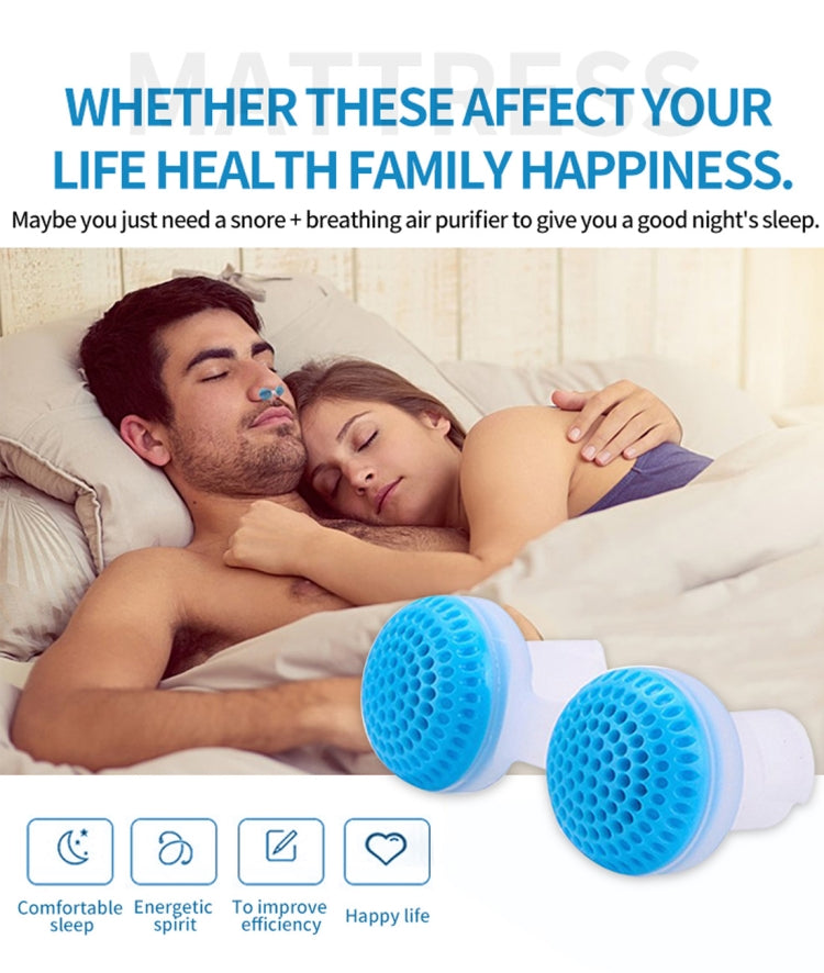 2 PCS 2 in 1 ABS Silicone Anti Snoring Air Purifier