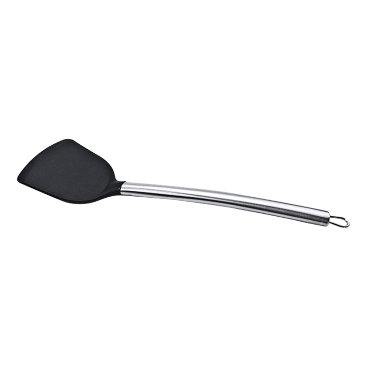 kn605 Stainless Steel Handle Silicone Slice High Temperature Resistance Cooking Slice, Black, Grey, Red