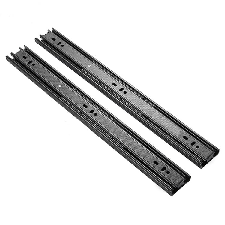 20 inches 3-section Mute Cold Rolled Steel Sliding Drawer Slides Ball Slide Rail Length: 50cm, 20 inches (Cold Rolled Steel)
