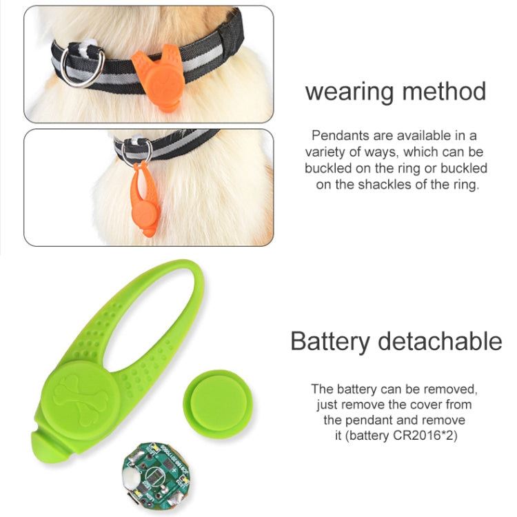 LED Night Light Pet Safety Collar Silicone Pendant
