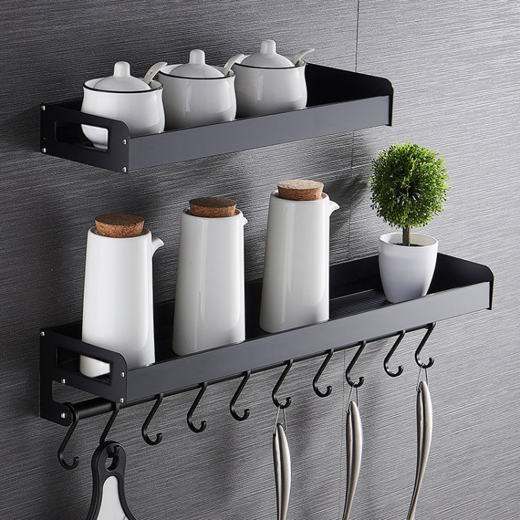 30cm 4 Hooks Kitchen Multi-function Wall Hanging Holder Seasoning Storage Rack, 30cm 4 Hooks(Silver)