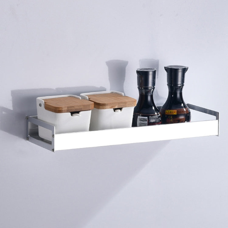 30cm Kitchen Multi-function Wall Hanging Holder Seasoning Storage Rack, 30cm(Silver)