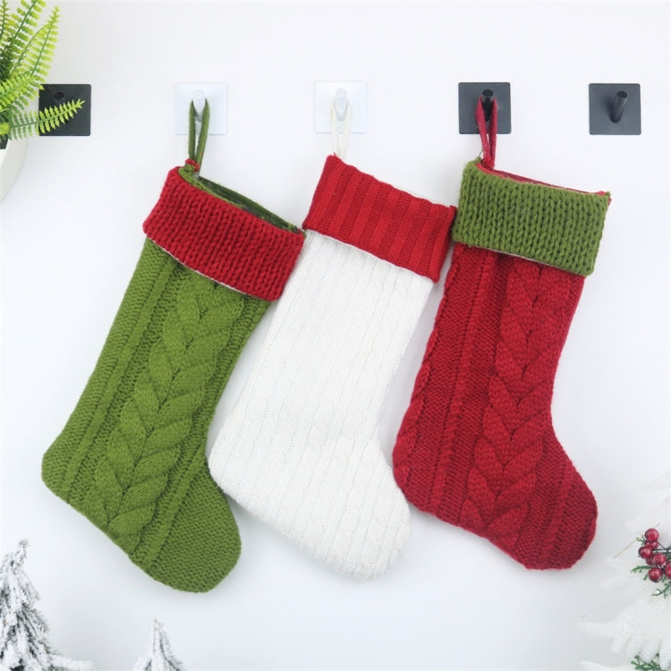 CX20221 Christmas Wool Knitting Sock Gift Bag Christmas Tree Pendant Decoration