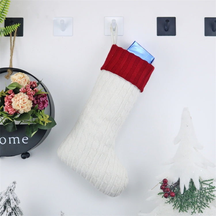 CX20221 Christmas Wool Knitting Sock Gift Bag Christmas Tree Pendant Decoration