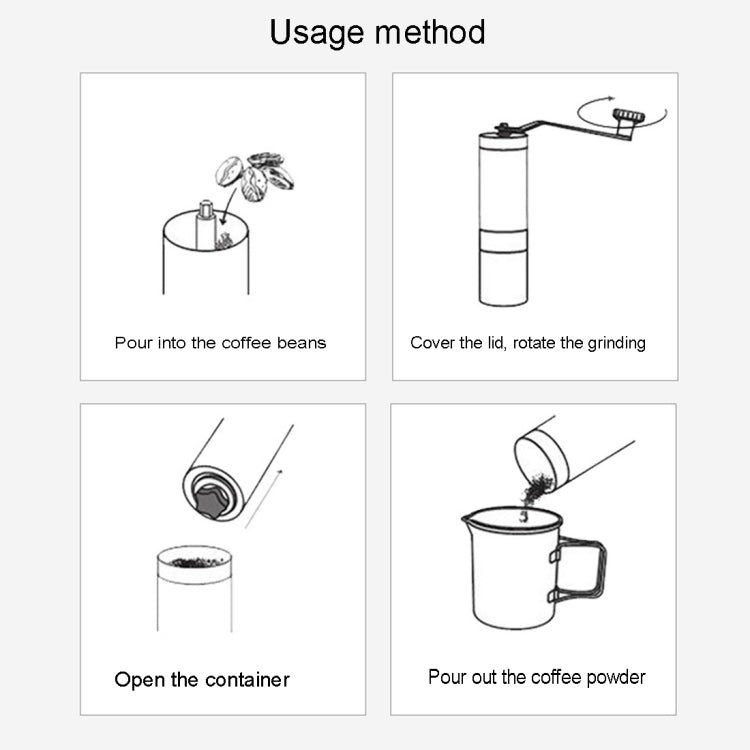Portable Conical Burr Mill Manual Stainless Steel Hand Crank Coffee Bean Grinder, Capacity: 40g, Stainless Steel Capacity: 40g