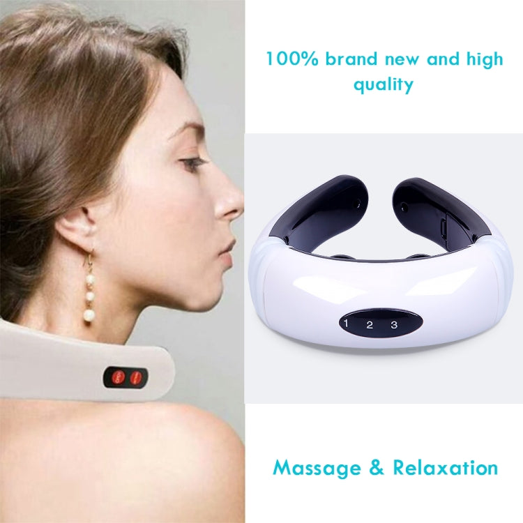 Household Electric Pulse Shock Neck Massager Intelligent Body Massager, Battery Powered (Not Include Battery), Old Battery Power