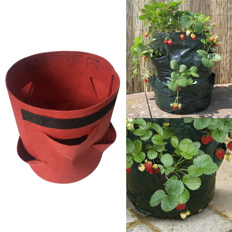 6 Pockets 26L / 7 Gallon Non-woven Felt Strawberry Planting Bag, Size: 30X35cm, Size: 30X35cm