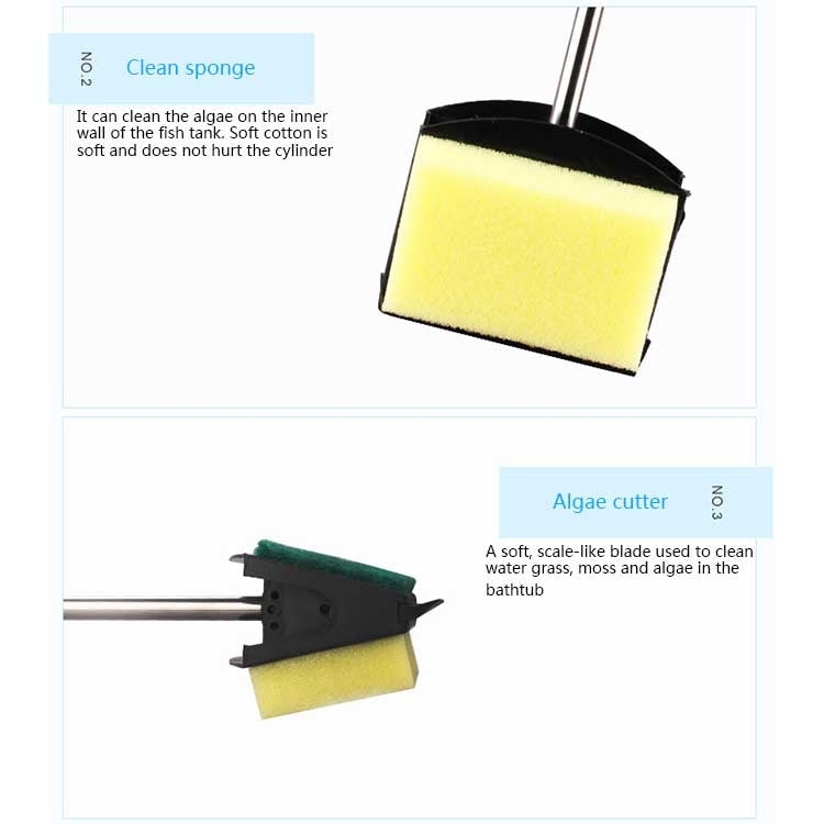36cm 3 in 1 Multi-functional Fish Tank Cleaning Brush, 36cm