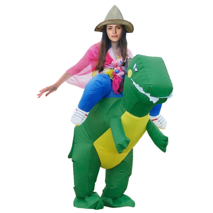 Operated Inflatable Dinosaur Fancy Polyester Dress Halloween Party Costume for Adult, Recommended Height: 1.6-1.9m