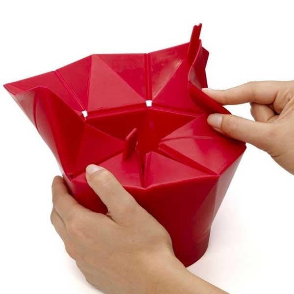 2 PCS Creative Foldable Silicone Microwave Popcorn Maker, Foldable Silicone