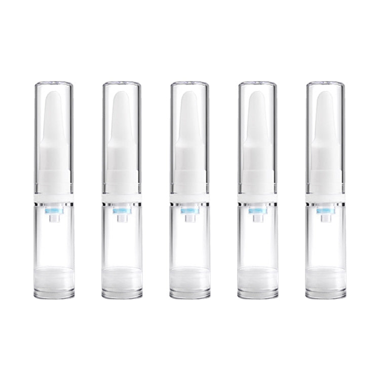 5 PCS Clear Empty Travel Portable Refillable Plastic Pump Bottle Containers, 5ml, 5ml
