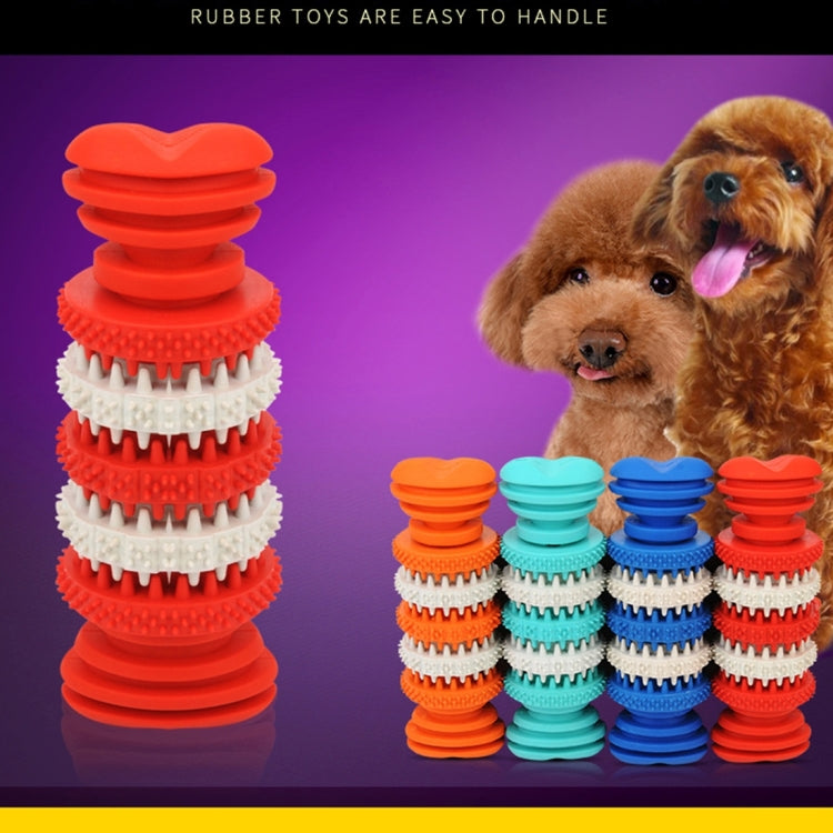 Dog Toy  for Pets Tooth Cleaning Chewing Toys of Non-Toxic Soft Rubber , Small Size,Length:12cm, 12cm Baby Blue, 12cm Orange, 12cm Blue, 12cm Red