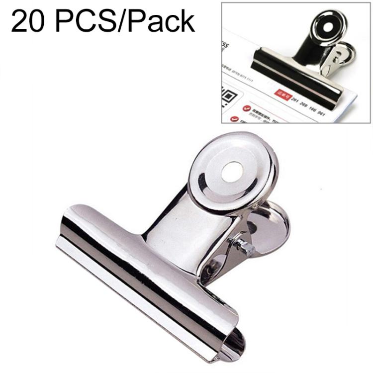 20pcs 31mm Silver Metal Stainless Steel Round Clip Notes Letter Paper Clip Office Bind Clip, 20PCS / 31mm