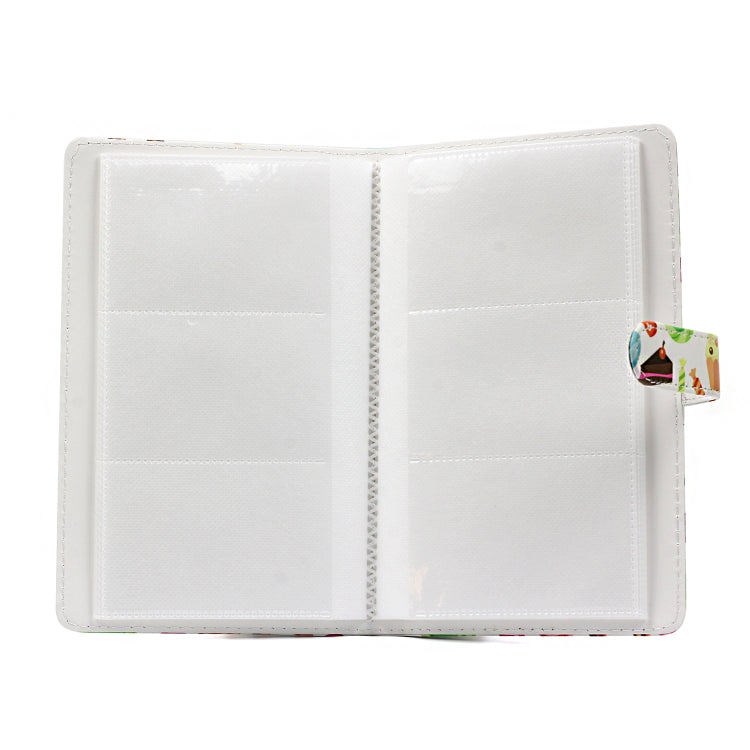 Dessert Pattern 3 inch DIY PU Mini Creativity Insert Type 32 Pages Exquisite Photo Album for Polaroid, Dessert