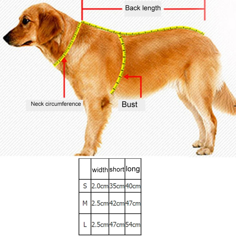 Pet Dogs Polyester Reflective Breathable Pets Collar Traction Lead Leash, Size: S, 2.0*35*40cm, Size: S, 2.0*35*40cm