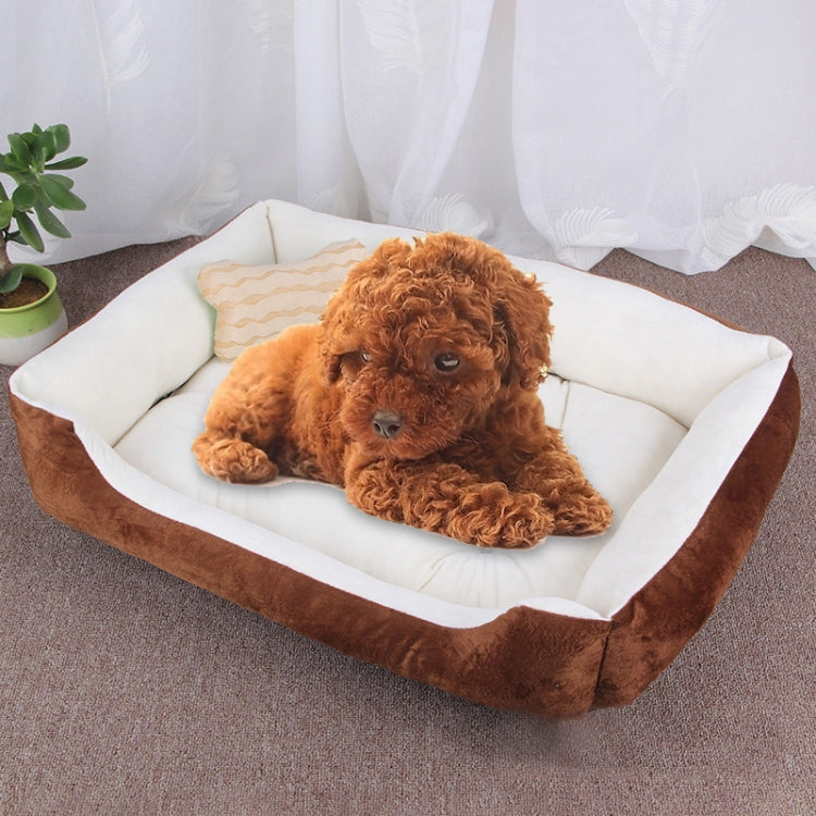 Dog Bone Pattern Big Soft Warm Kennel Pet Dog Cat Mat Blanket, Size: XL, 90×70×15cm, Size: XL