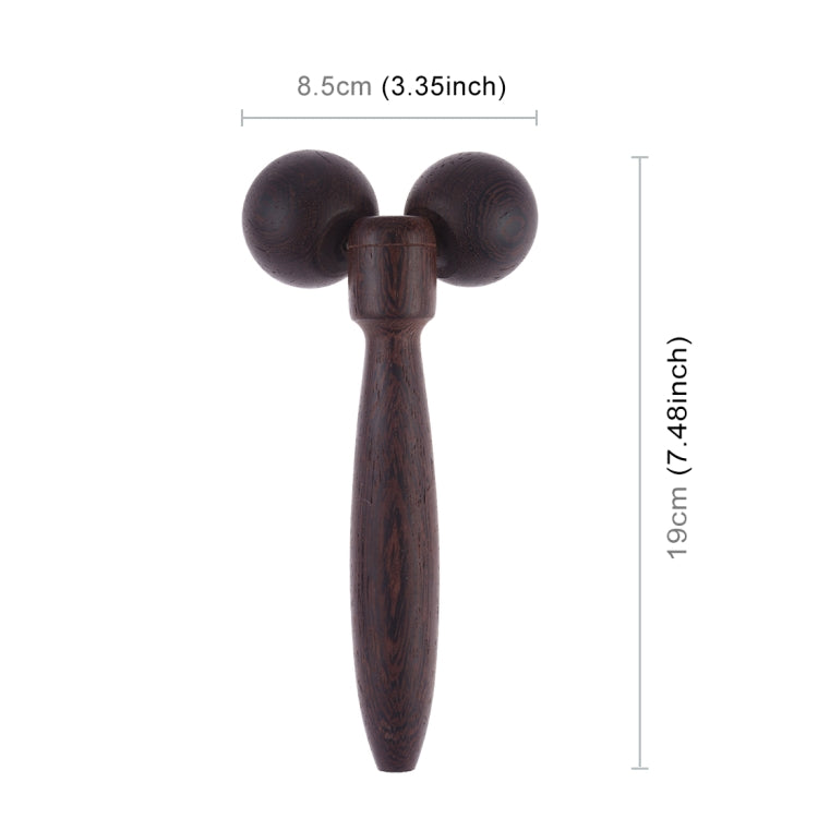 Wenge Solid Wood Manual Roller Massager