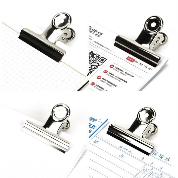 10pcs 63mm Silver Metal Stainless Steel Round Clip Notes Letter Paper Clip Office Bind Clip, 10PCS / 63mm