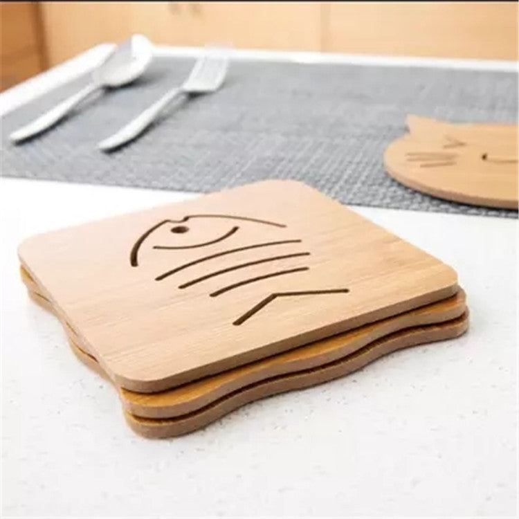 5pcs Cute Cartoon Kitchen Table Protect Wood Cup Pad Heat Insulation Coaster Mat, Random Style Delivery, Table Mats 2