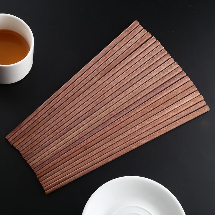10 Pairs Natural Red Sandal Wood Non-slip Chopsticks