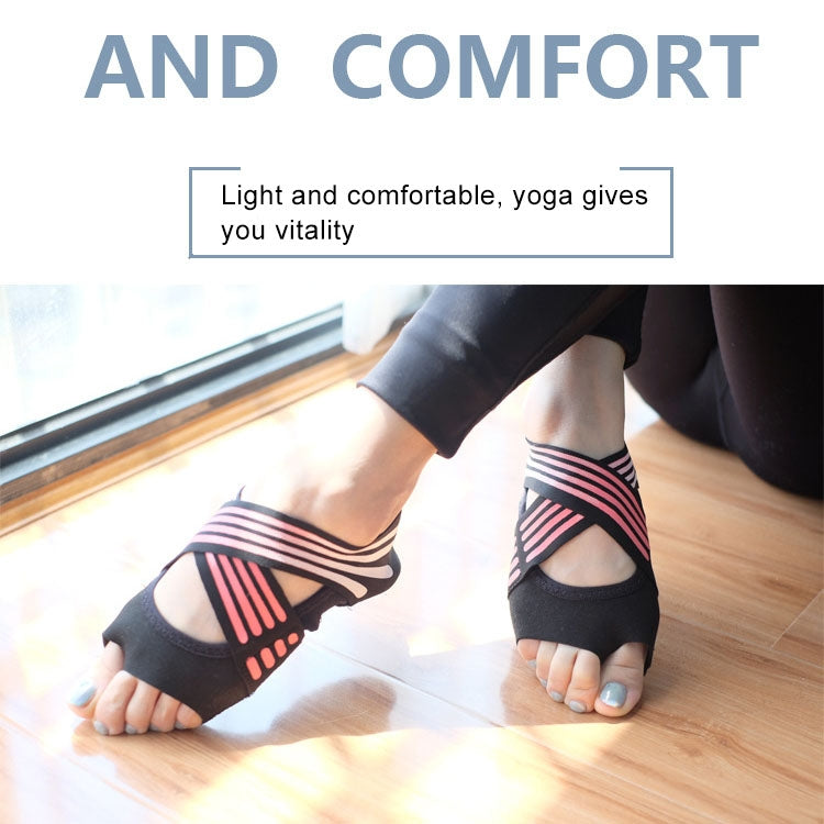 1 Pair Anti-Slip Yoga Socks Toeless Pilates Socks Ballet Yoga Pilates Barre Shoes for Women, 235-240mm Foot Length, 235-240mm (Pink), 235-240mm (Green)