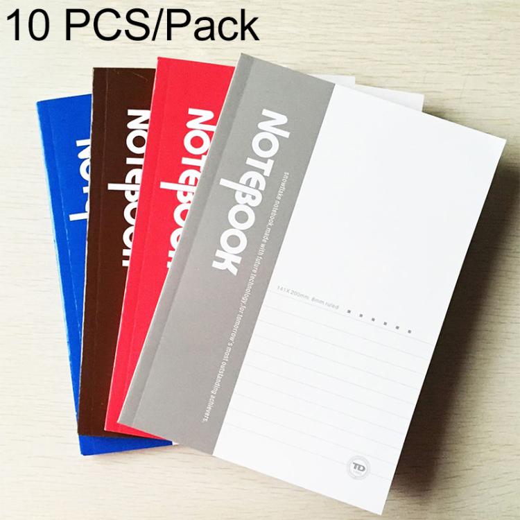10 PCS 40 Pages A5 Soft Cover Diary Notebook Office Supply, Random Color Delivery, 40 Pages