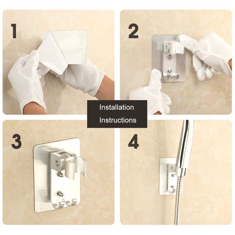 Space Aluminium Showerhead Holder Traceless Adjustable Bath Shower Bracket, Shower Bracket
