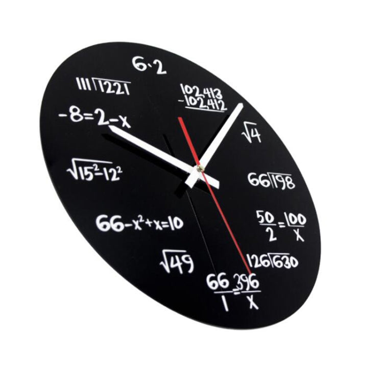 Creative Acrylic Living Room Decorative Mathematical Formula Wall Clock