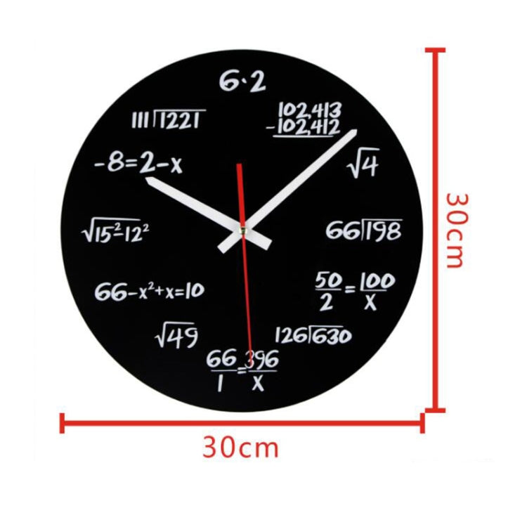 Creative Acrylic Living Room Decorative Mathematical Formula Wall Clock