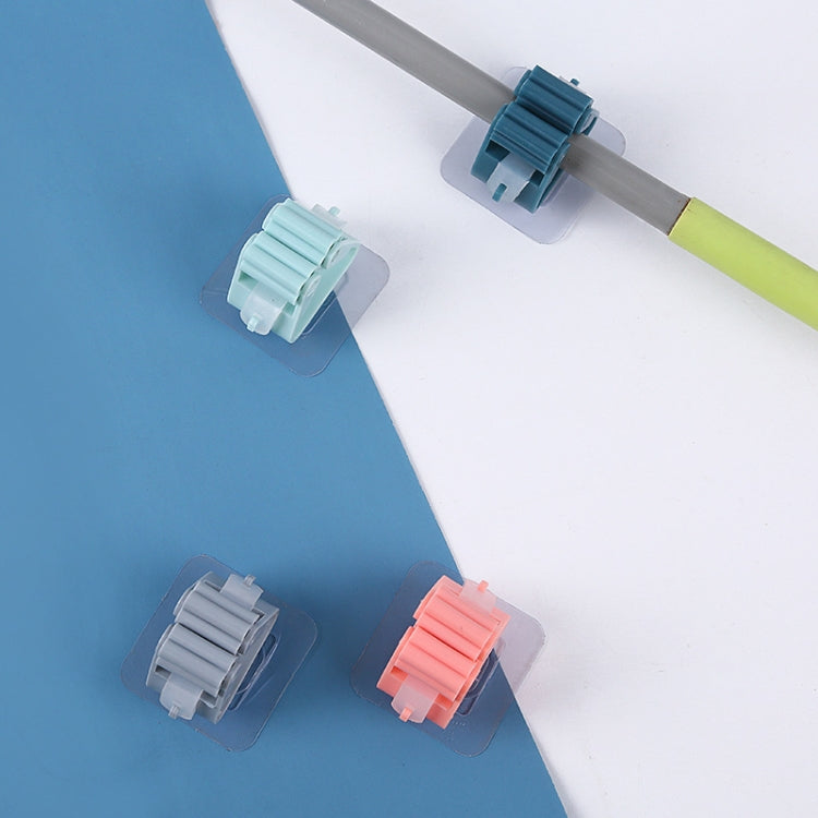 5pcs Wall-mounted Mop Storage Hooks No-stick Stick Kitchen Bathroom Brush Storage Tools