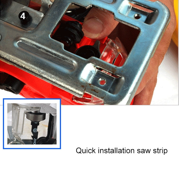 220V Jig Saw Electric Saw Woodworking Electric Tools Multifunction Chainsaw Hand Saws Wood Cutting Machine With Laser & 10 Saw Blade, EU plug, 65 Quick Install Version
