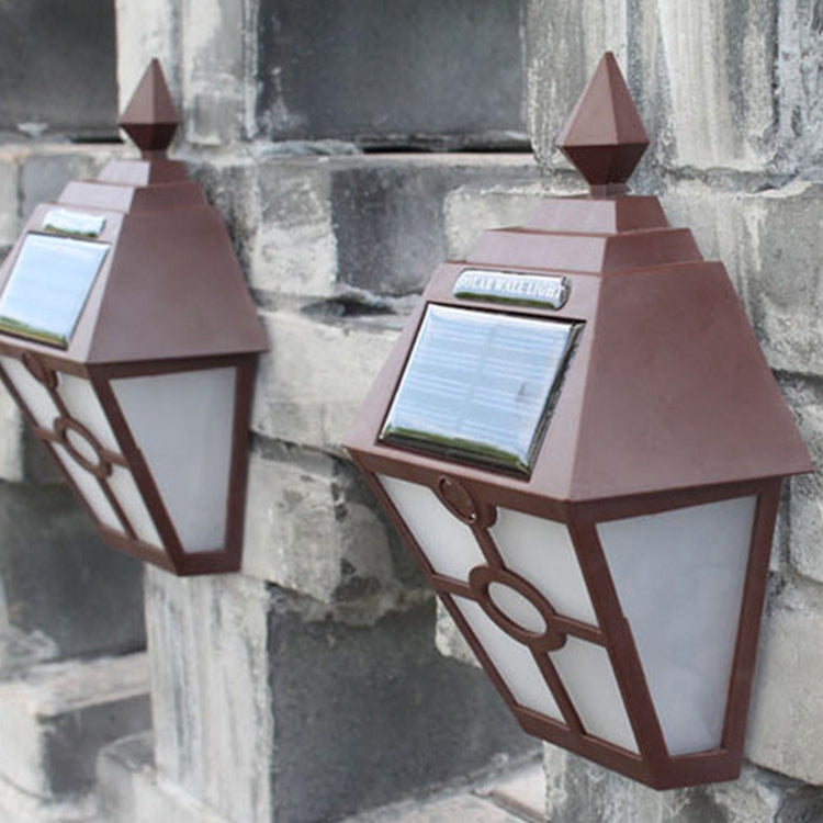 Solar Retro Hexagonal LED Wall Lamp Outdoor Light Sensor Control Landscape Light