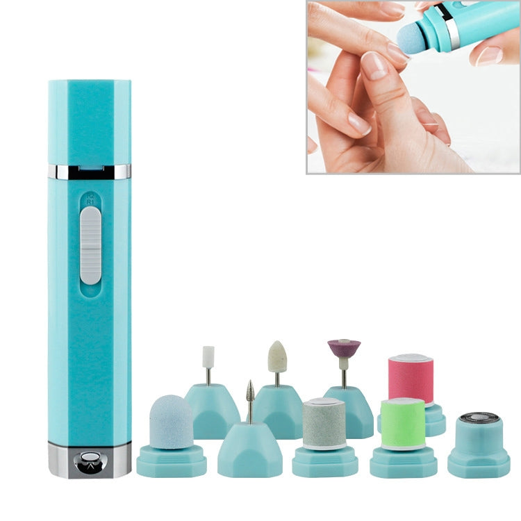 BZ-3561 9 in 1 Portable Multifunction Nail Polishing Machine Manicure Tool Set