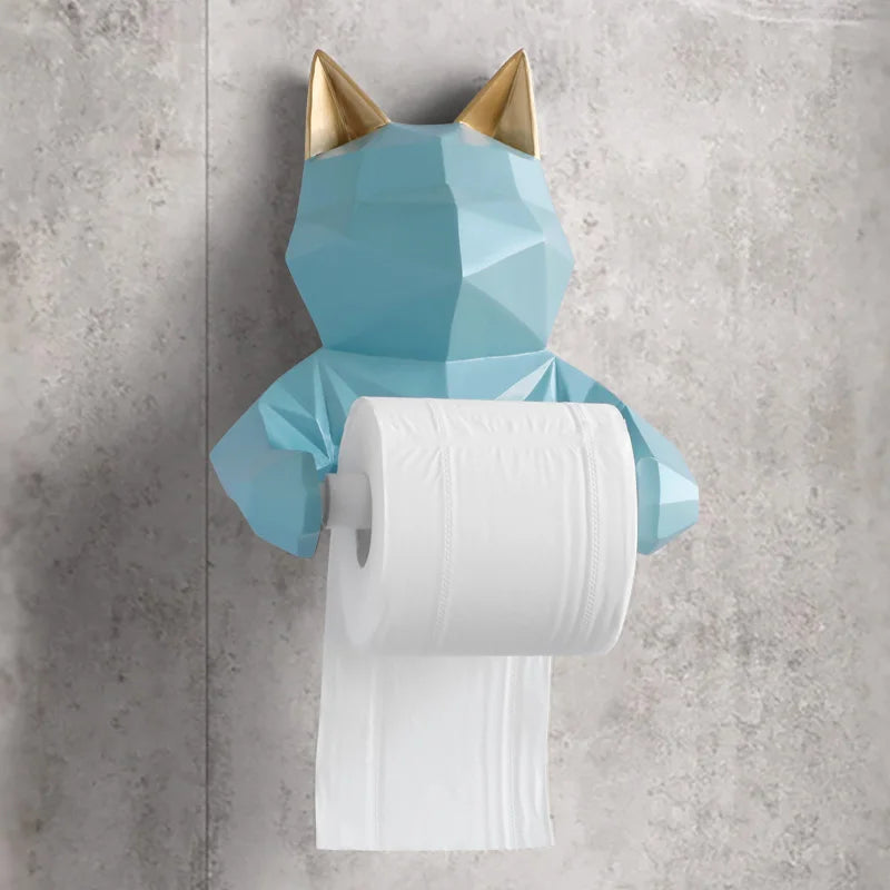 animal tissue box Statue Figurine Hanging toilet paper holder Washroom Wall Home Decor Roll Paper Tissue Box Holder Wall Mount