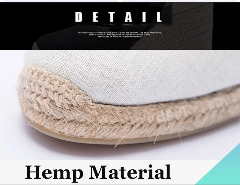 2025 Spring Hemp Rope Wedge with Light Bottom Strap Ladies Sandals Summer High Heel Platform Women Shoes Plus Size 40 41 42