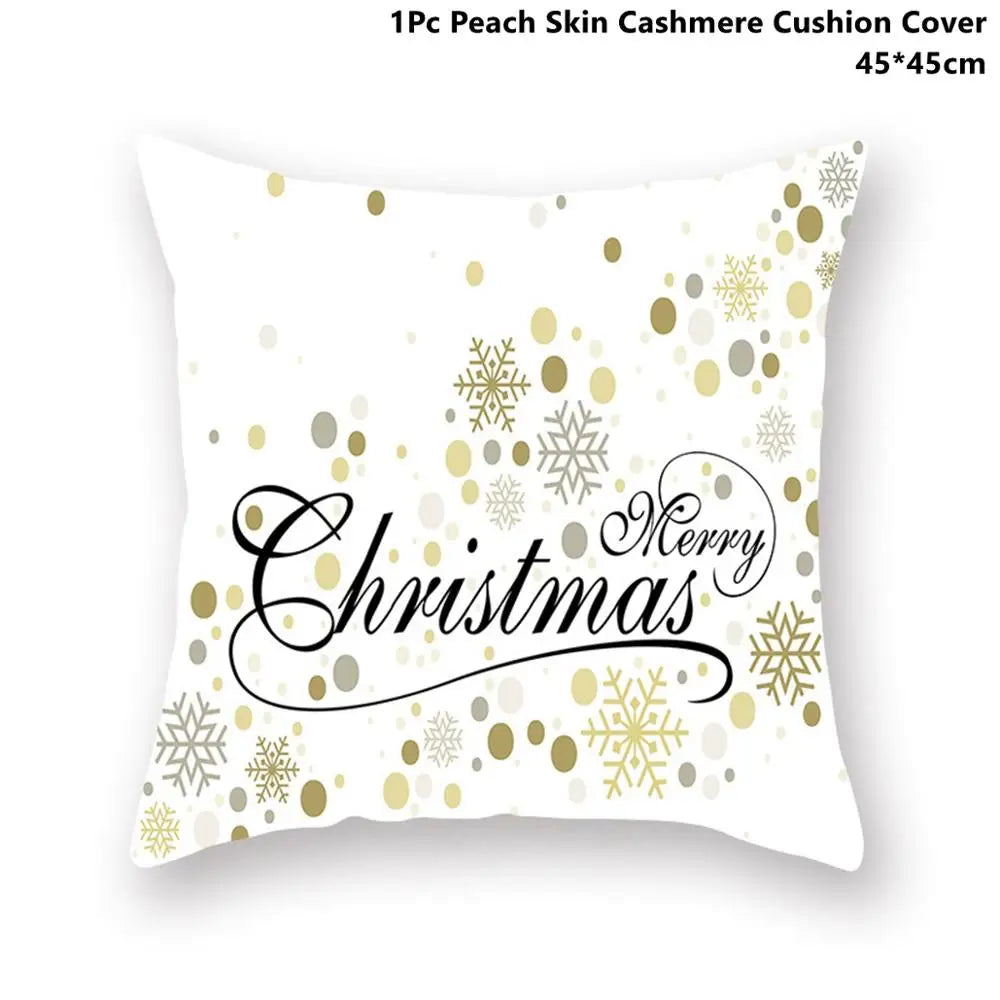 Taoup Gold Merry ChristmasTree Elk Garland Pillowcase Xmas Decor for Home Decor for Christmas Ornaments Xmas Noel New Year Gifts