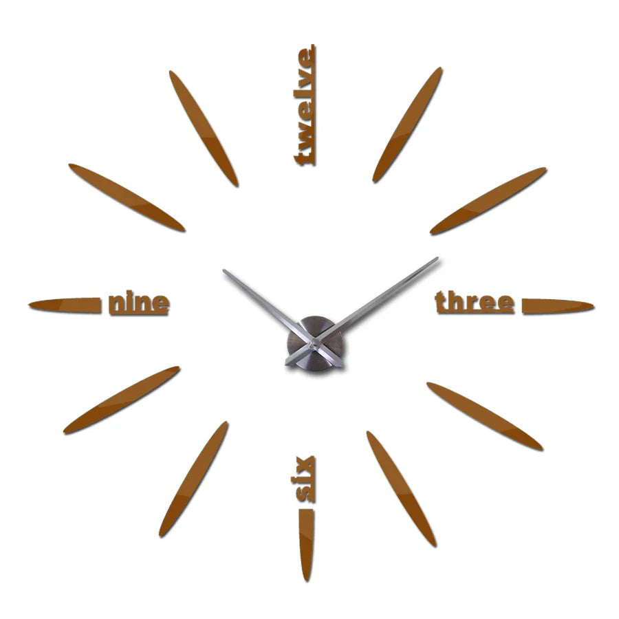 Sale New Wall Clock Clocks Watch Stickers Diy 3d Acrylic Mirror Home Decoration Quartz Balcony/courtyard Needle Modern hot