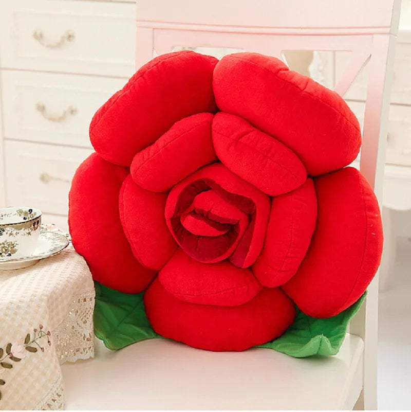 Stereoscopic Rose Style Novelty Home Wedding Decorative Pillows Sofa Cushion Soft Pillow cojines Valentine's Day Gift coussin