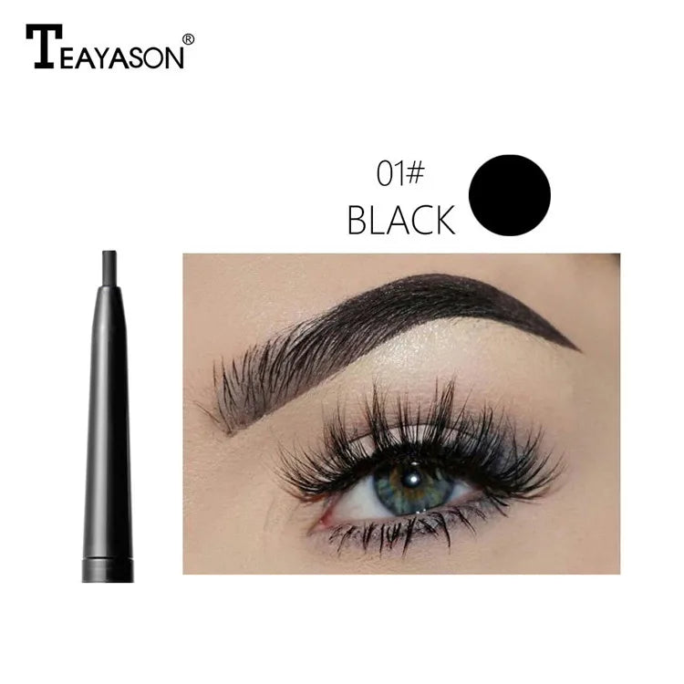 Waterproof Natural Long Lasting Paint Tattoo Eyebrow With Brush Black Brown Eyebrow Pencil Makeup Tools