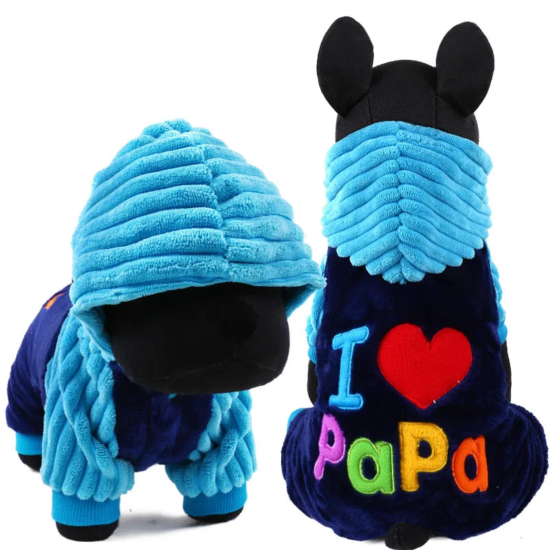 Petcircle Fashion I love papa and mama winter Pet Dog Clothes Clothing For Pet Small Large Dog Coat Winter Clothes Jackets