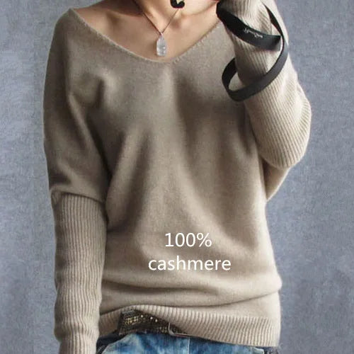 Tailor Sheep Spring Autumn Sweaters Women Fashion Sexy V-neck Pullover Loose Wool Batwing Long Sleeve Knitted Tops